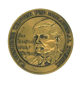 Porträt Alan Turings auf Loebner-Preis-Medaille