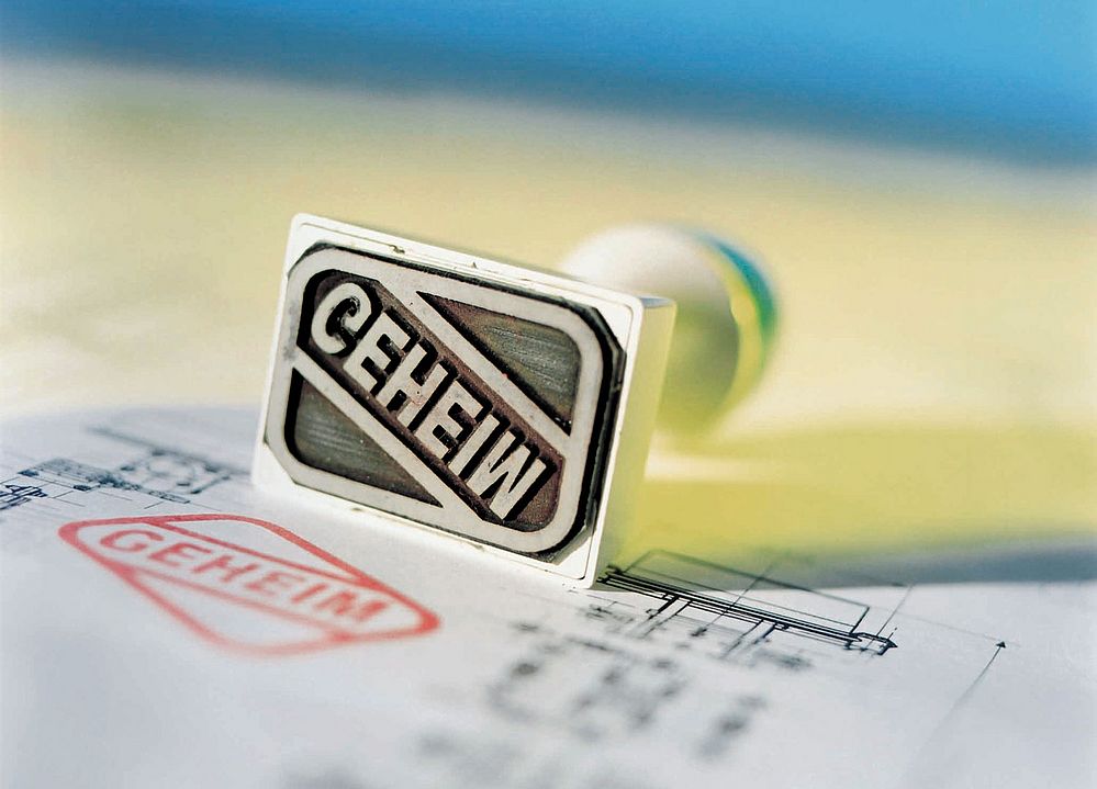 Stempel mit Aufschrift "Geheim"