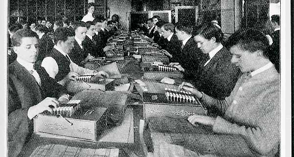Optelmachines werden vanaf 1900 massaal in de VS ingezet.