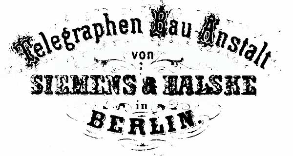 Briefhoofd van de firma Siemens & Halske (1853)