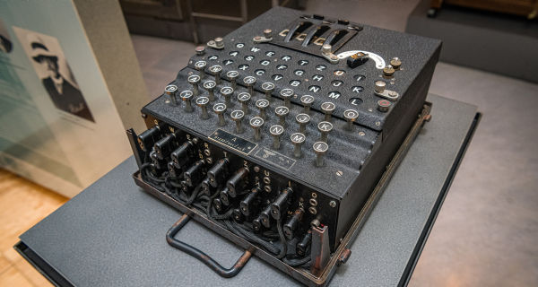 Enigma machine goes on display at The Alan Turing Institute