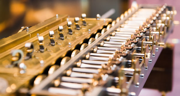 Detailed view of the Leibniz calculating machine